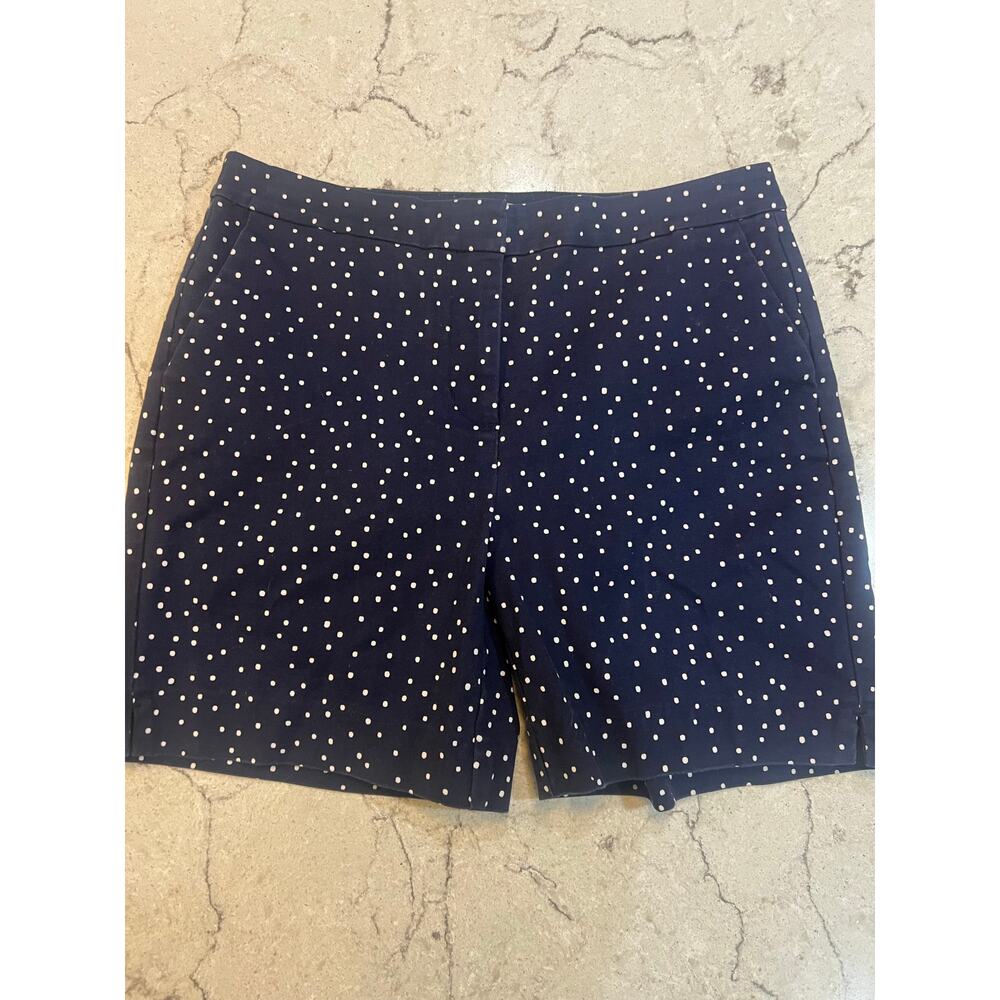 Navy Blue with White Polka Dot Chino Shorts by Boden. US women’s size 4